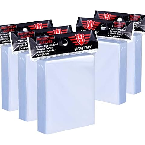 500 Counts Card Sleeves Toploaders for Trading Card, Soft Clear Baseball Card Sleeves Fit for Football Card, Sports Cards, MTG, Yugioh, Pokemon Card Cover