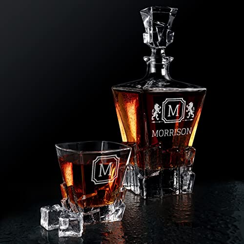 Maverton Personalized Whiskey Decanter And 6 Glasses For Man thumb #2