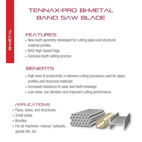 Lame de scie à ruban Starrett Tennax Pro 99571-12-06 bimétallique pour profilés de 3,7 m - 2