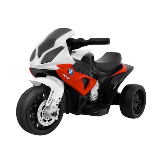 BSD Elmotorcykel för barn elektrisk ride on barnfordon elbil motorcykel – BMW S1000RR – röd