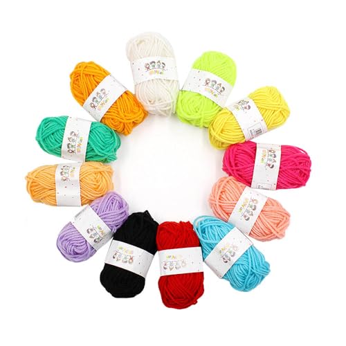طقم خيوط اكريليك ناعمة يدوية الصنع للمشروعات اليدوية والحياك...