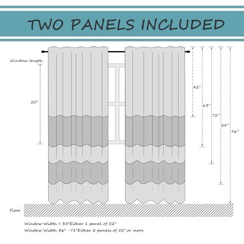 Image of Yancorp Curtains for Girls Bedroom Kids Curtain Hollow-Out Star Window Nursery Curtain 63 inches Length Room Darkening Grommet 2 Layers (Blue Beige, W34 X L42)