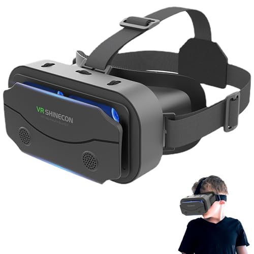 Auriculares VR genéricos para teléfono, Auriculares de Realidad Virtual para Adultos, Auriculares VR con Diademas Ajustables | Gafas de realidad virtual 3D de alta definición para smartphones, videoju