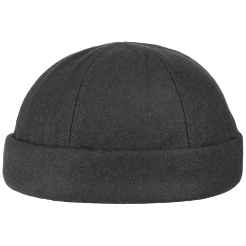 Bonnet docker marin Lipodo en laine et viscose avec fermeture scratch réglable pour homme