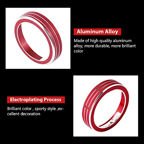 Pifoog Red Car Accessories For Ford Explorer 2020 2021 2022 2023 Gear Shift Knob Cover Prnd Button Covers Interior Decals Fit Explorer Xlt St Limited Platinum 1Pc #TOP2