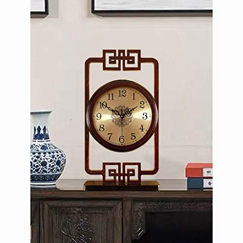 Reloj de sala de estar estilo oriental clásico con acabados artísticos 7