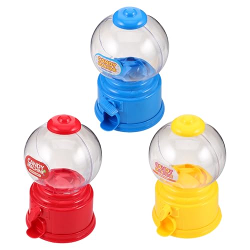 Artibetter Mini Distributore di Caramelle 3 Pezzi in Plastica, Scatola Snack da Scrivania Compatta e Portatile, Distributore Automatico di Dolciumi per Feste, Compleanni e Matrimoni