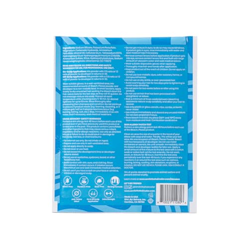 Arctic Fox Blue Powder Hair Bleach - Anti-Brass, Vegan, Cruelty Free, Quick Lightener - 1 oz
