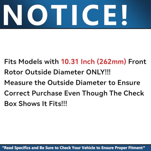 2012-2015 Honda Civic - Detroit Axle - Front Brake Kit - Disc Brake Rotors and Ceramic Brakes Pads Replacement: 10.31" Inch Rotors - Image 3