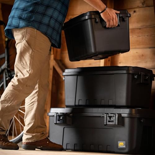 Image of Plano 4 Pack Medium Sportsman's Trunk for Outdoor or Indoor Gear and Tools for Hunting, Camping and Fishing Equipment, Rugged Organization, Black