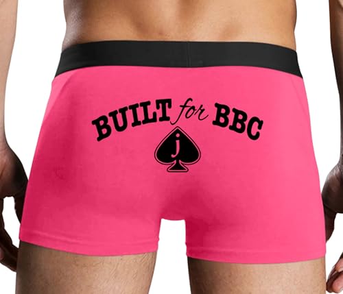 Knaughty Knickers Built For BBC Jack Of Spades JOS Black Cock Lover Pink Mens Boxer Brief Sexy Adult Design