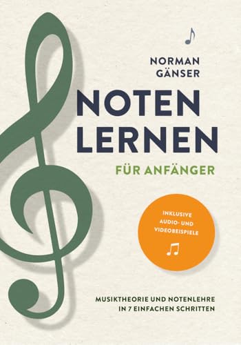 Noten lernen für Anfänger – Musiktheorie und Notenlehre in 7 einfachen Schritten inkl. Audio- und Videobeispiele