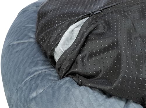 Panier pour chien en velours Alena ø 60 cm doté d'un coussin fixe haut de gamme - 5