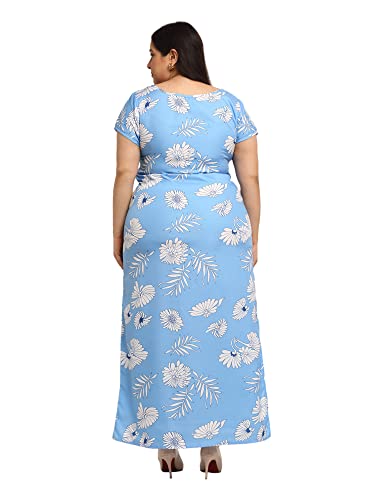 Image of Flambeur Women's Crepe Fit and Flare Maxi Dress
