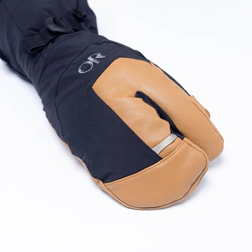 Outdoor Research Arete Modular Gore-Tex 3-Finger Glove | Waterproof, Windproof, Leather Palm, Touchscreen Compatible, Insulated