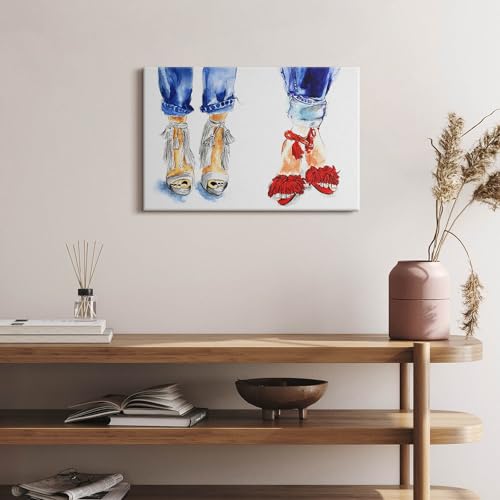 Tableaux 30x20cm talons hauts pour femmes Wallfluent déco murale