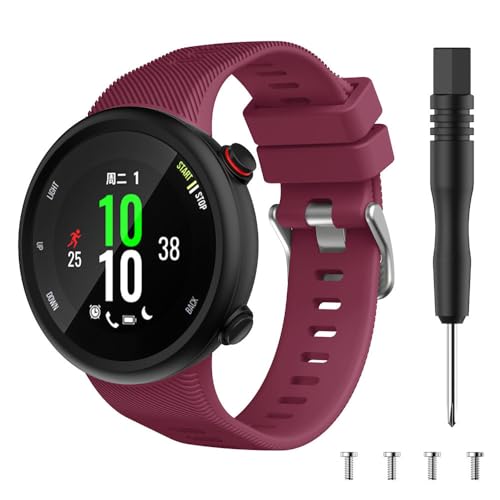 Correa de silicona para Garmin Swim 2, pulsera deportiva para Garmin Forerunner 45 45s, accesorios de pulsera, vino tinto, para Forerunner 45s, For Forerunner 45s