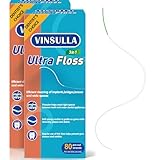 3-in-1 Zahnseide mit Fädler, Entfernt Plaque & Zahnstein | Ideal für Zahnspangen, Brücken & Implantate, Für enge & weite Räume, 160 Stück (2 Packungen)