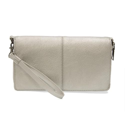 Joy Susan Womens Fashion Purse Everly Organizer Flap Crossbody - Metallic Silver