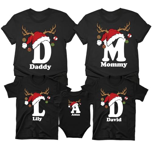 Matching Family Christmas Shirts, 2023 Family Christmas Shirts, Personalized Family Xmas Holiday Photoshoot T-Shirts3