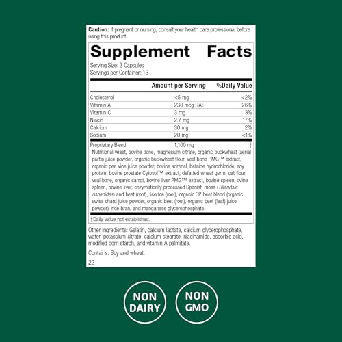 Standard Process Rumaplex - Healthy Liver Support Supplement - Body Health Supplement with Vitamin A & Niacin - Aid Liver Health & Bile Production - 40 Capsules