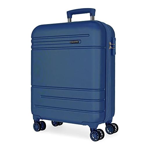 Movom Galaxy Maleta de cabina Azul 40x55x20 cms Rígida ABS Cierre de combinación lateral 37L 3,08 kgs 4 Ruedas dobles Equipaje de Mano