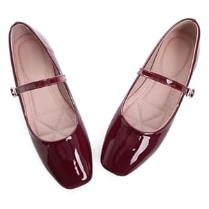 LUXINYU Women’s Slip on Flats,Classy Round Toe Solid Classic Mary Jane Ballet Dance Shoes Soft Comfortable PU Flat Shoes