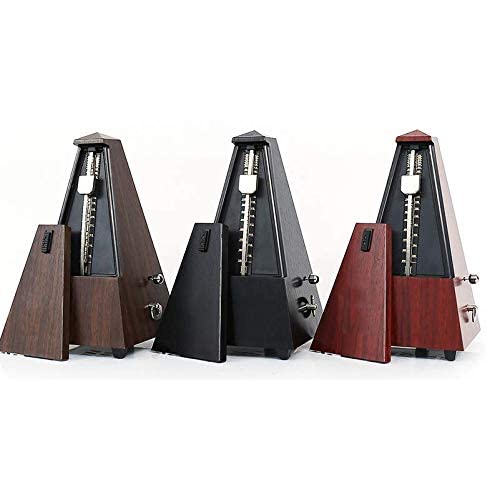 Mechanisches Metronom, Musiktimer aus reinem Kupfer, hölzernes Holz, buntes Teakholzklavier, mechanisches antikes Metronom, Gitarre und andere Instrumente, deutsches Kunsthandwerk