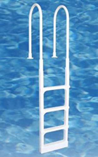 New Main Access 200300 Proseries Above Ground Swimming Pool Step Ladder Entry System With Convenient Adjustable Handrails, White #TOP4