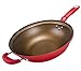 Zxcvbnnwok wok nonstick wok wok z czerwoną krakingową powłoką ceramiczną WOK WOK z pokrywką WOK WOK z płaskim dnem patelni