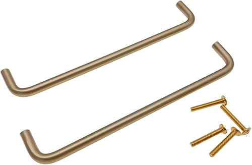 Miniatura 2 de BWRMHME Juego de 2 tiradores modernos de latón macizo para gabinetes, pomos de gabinete de cocina, cómoda, puerta, cajón, accesorios para gabinetes