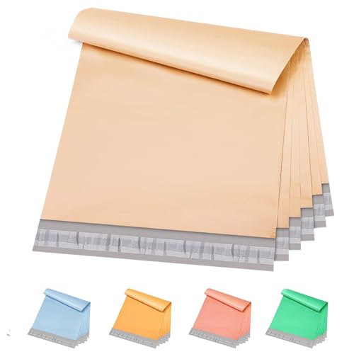 Image of Metronic Poly Mailers 10x13 100PC Small Shipping Bags Envelopes for Clothes | Self Seal Mailers Poly Bags for Small Business, Waterproof Tear-Proof Plastic Packaging Mailing Bags for Shipping Beige