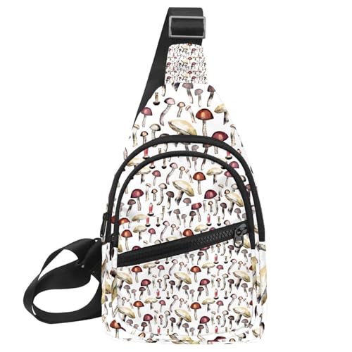 Bolso bandolera compacto de 30x18x4cm, mochila de pecho ligera con patrón pintado a mano