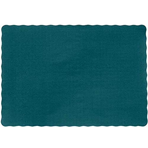 Perfectware Placemat-Green-200 Placemat with Scalloped Edges, (Pack of 200), Green (Pack of 200)