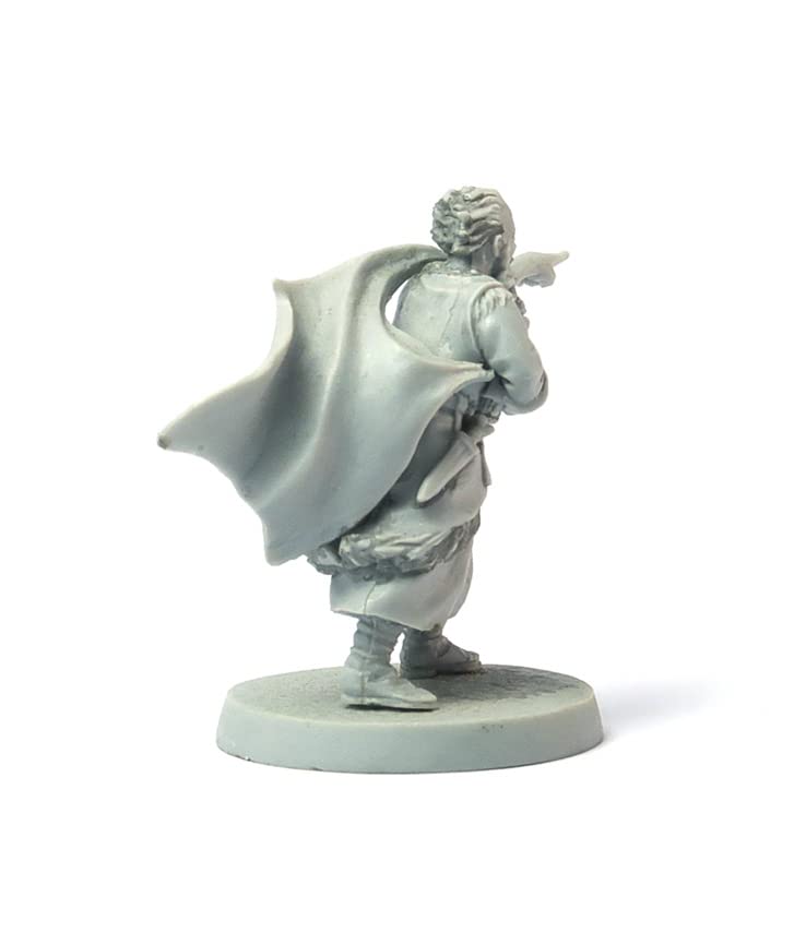 Brendan, Priest, Monk Wargame Miniature SAGA 28 mm, Resina, Grigio