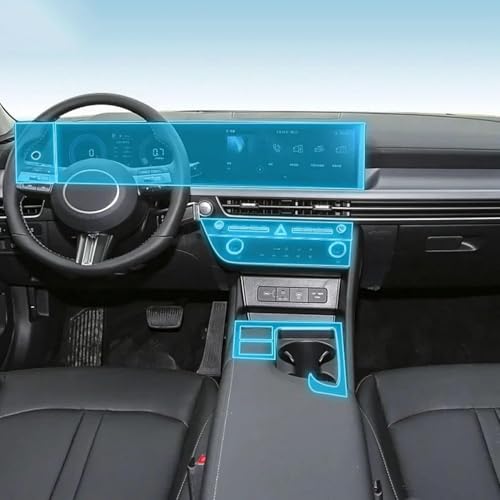 Film protection PPF TPU transparent anti-rayures pour console Hyundai Sonata 2024-2025