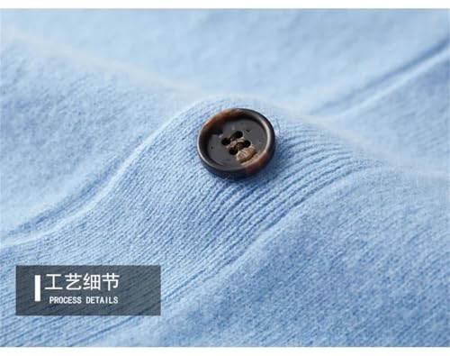 Men's Cardigan Sweaters Basic V-Neck Long Sleeve Solid Color Casual Knit Sweater4