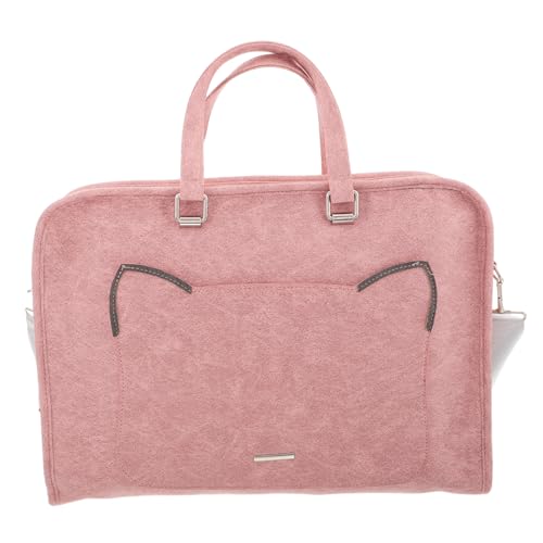 Bolso para portátil mujer rosa con maletín shockproof y múltiples compartimentos de trabajo