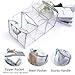 AMOIGEE Clear Beach Bag Organizer Insert with 3pcs Accessories for XL Bogg Bag Inserts - Tote Bag Divider with Sunglasses Holder, Phone Holder and Clips Hooks - Beach Tote Insert Organizer Liner