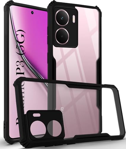 Image of Jkobi Back Cover Case for Realme P3 (Ultimate Shockproof Bumpers | Anti Yellow | Hybrid PC | Black)