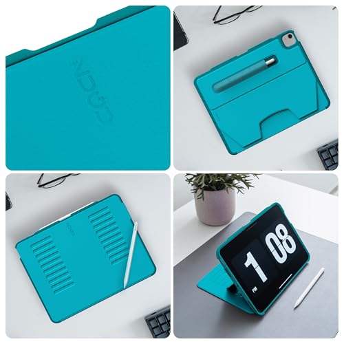 Image of ZUGU CASE Slim Protective Case Designed for iPad Air 13-inch (M4, 2026 / M3, 2025 / M2, 2024) / iPad Pro 12.9-inch (4th /3rd Gen) Wireless Pencil Charging, Multiple Viewing Angles (Sleep /Wake Cover) -Aqua