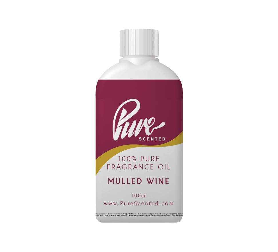 Pure Scented 100ml Fragrance Oil - Vegan & Cruelty-Free, for Candles, Soaps, Slime, Diffusers, Cosmetics, Wax Melts & DIY Crafts (1 x 100ml, Mulled Wine) — image 1