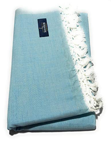 SHISHIR Cotton Handloom Dull Chadar for All Season Standard_Blue Easy to Carry in Traveling in Train Buses-image-31