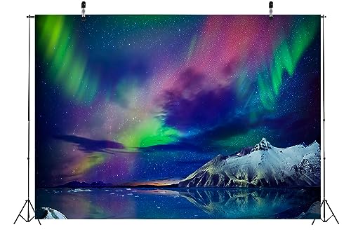Fondo Fotográfico Tela BELECO 8x6 pies Northern Lights miniatura 4