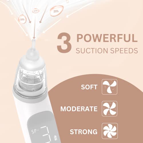 Nasal Aspirator For Baby Nose Sucker With Music And Colorful Lights – 3 Adjustable Suction Levels Snot Sucker For Baby - Electric Nose Suction For Baby, Toddlers, And Kids – Booger Sucker For Baby #TOP1