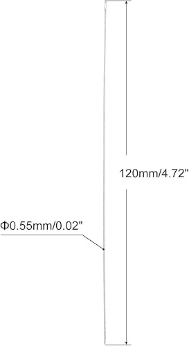 Miniatura 2 de uxcell 25 agujas de rebordear finas y largas rectas hilos de bordado de acero inoxidable 4.72 pulgadas 0.022 in diámetro de alambre