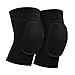 KiBcsLic 2X Knee Pads Knee Support Football Breathable Portable Protectors Protection Sleeves for Skiing Powerlifting Tennis, Black