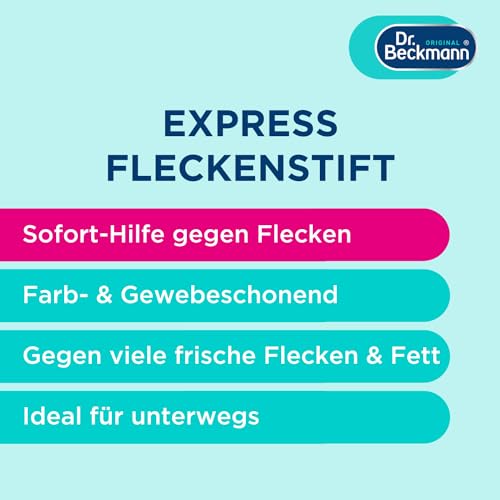 Dr. Beckmann eXpress Fleckenstift | Effektiver Fleckentferner für unterwegs | Schnelle und einfache Lösung | 9 ml (1er Pack)