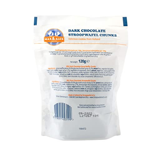Max & Alex Stroopwafelchunks - Stroopwafelstukjes Pure Chocolade - 120 gram - Image 3