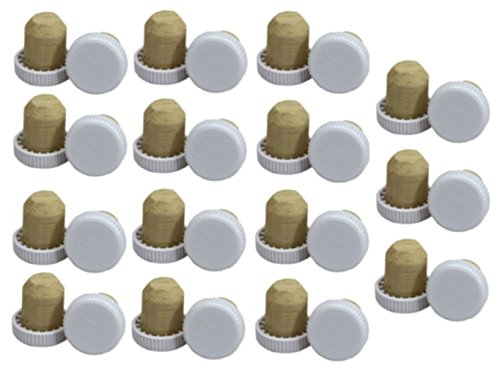 Plastic Topped Corks - White